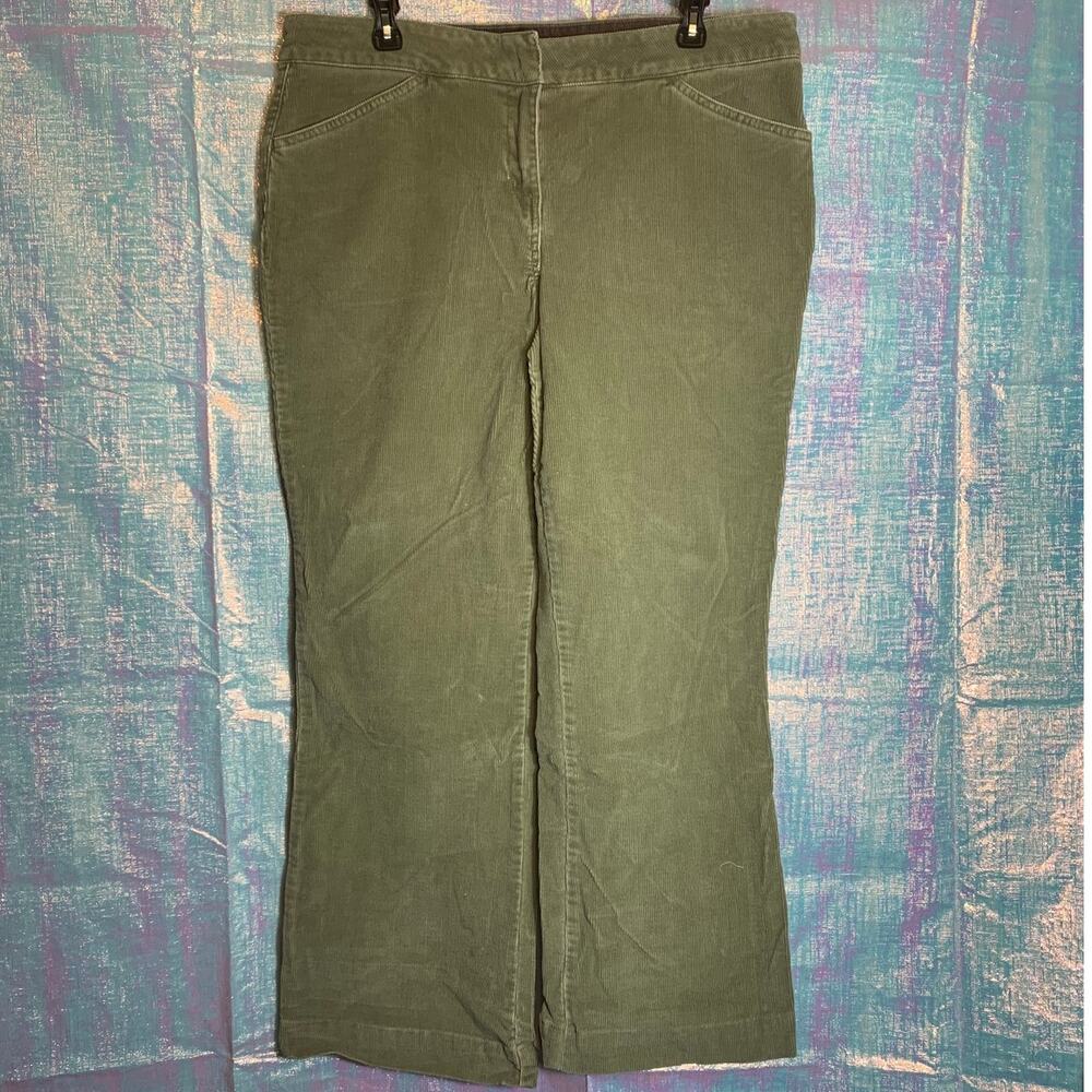 Tommy Jeans Corduroy Boot Type Cut Olive Green Womens 13 Vintage y2k classic